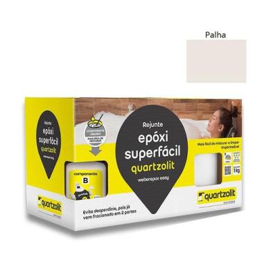 Imagem de Rejunte Epóxi Super Fácil 1Kg Quartzolit Varias Cores, Palha