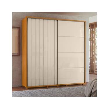 Imagem de Guarda-Roupa Casal Madetec Monet 2 Portas Correr Ripado Amortecimento Cabideiro Extensível 4 Gavetas