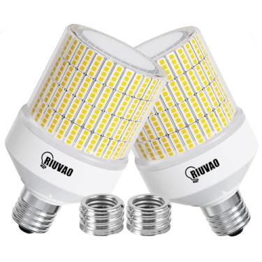 Imagem de RIUVAO Lâmpada LED de milho de 70 W, equivalente a 700 W 9100 LM, luz do dia de 5000 K, à prova d'água e 90% de economia de energia, lâmpadas externas com base E26/E39 para garagem, fábrica, loja
