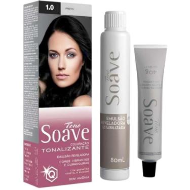 Imagem de Coloração Capilar Tonalizante Sem Amônia Tono Soave Capelli (1.0 Preto)