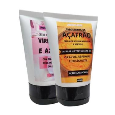 Imagem de Kit Creme Esfoliante de açafrão + Creme clareador de virilhas e axilas