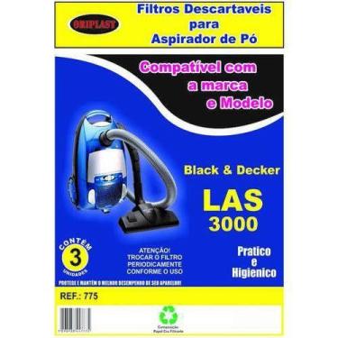 Imagem de Kit c/9 Sacos Descartáveis Aspirador Black&Decker Las 3000 - Oriplast
