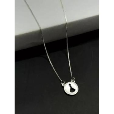 Imagem de Cordão Feminino Prata 950 Vado Cruz - 50cm - TOJOIA18K