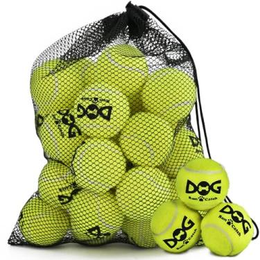 Imagem de INSUM Bolas de tênis pequenas para cães – pacote com 20 bolas de cachorro com bolsa de malha, certificação SGS, duráveis, não tóxicas, Squeaker embutido, raças pequenas