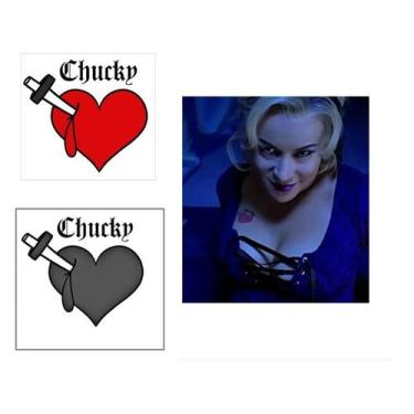 Imagem de Kit Tatuagem Temporária Halloween Noiva Do Chucky Carnaval - 3Istore