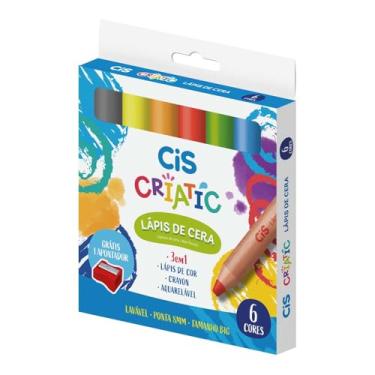 Imagem de Giz De Cera Jumbo C/12 Cores Cis Ponta Grossa 8mm