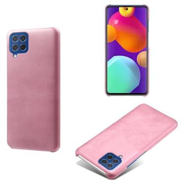Imagem de Capa para Samsung Galaxy M62,Proteção contra quedas,Casca de volta de cor sólida simples,Design de couro de imitação de plástico-Pink