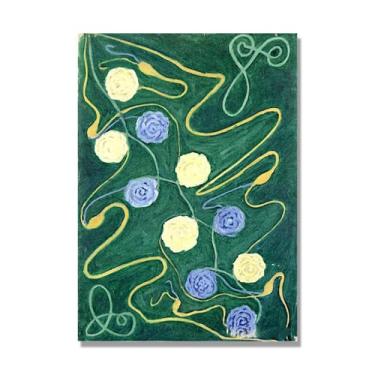 Imagem de NHLDZYH Pôster Hilma Af Klint, (Caos Primordial, nº 14), reproduções de pinturas famosas, imagem de arte abstrata para sala de estar quarto decoração de casa. Tela 50 x 70 cm - 19,6 x 27,5 pol