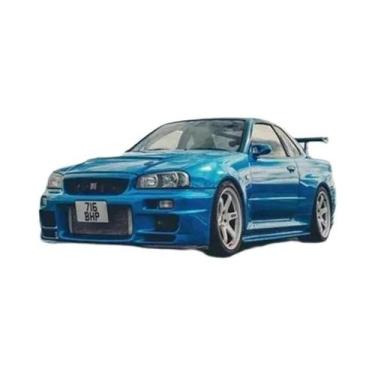 Imagem de Arte De Parede Em Canvas Do Carro Japonês Nissan Skyline GTR R34, Pôst