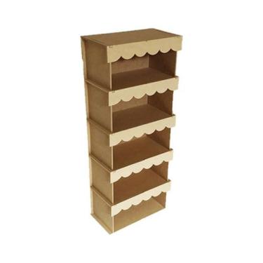 Imagem de Armário Mdf Cru Provençal 90x35x15 Cm 6mm - Lúdica Artes