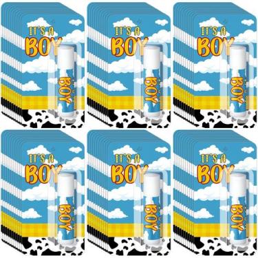 Imagem de Protetor labial Sacubee It's a Boy Story Baby Shower, pacote com 30