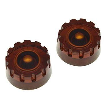 Imagem de Dopro 2 peças USA (Imperial) LP Guitar Knurled Speed Dial Knobs 24 puxadores de controle de estrias finas para vasos EUA Les Paul/CTS âmbar