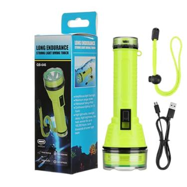Imagem de Rrlihjgu Lanterna De Mergulho | Lanterna Subaquática para Mergulho - Recarregável Com Alta Luminosidade Para Exploração Submarina E Investigação