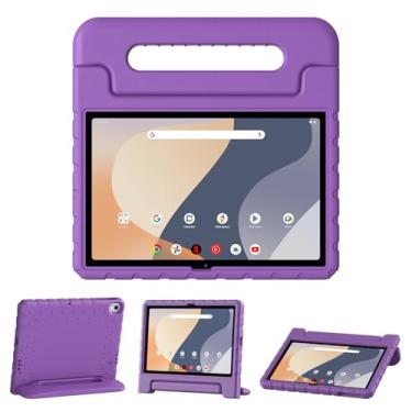 Imagem de Thoreta Capa para tablet Walmart Onn 10,1 polegadas 4ª geração 2024 (modelo: 100135925), capa protetora à prova de choque com suporte conversível para crianças, roxo