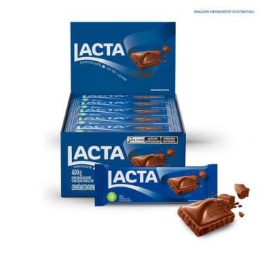 Imagem de Chocolate Lacta Ao Leite Barra 20x20g - Display 400g