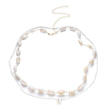 Imagem de Conjunto de correntes de contas de cintura boho estilo colorido concha do mar verão corrente de barriga africana cintura elástica para perda de peso correntes corporais joias de biquíni para mulheres