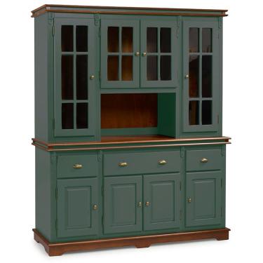 Imagem de Cristaleira Arca e Oratório com Nicho 8 Portas 3 Gavetas Manchester 2049 Linz Móveis - Verde Musgo/Imbuia Glazer