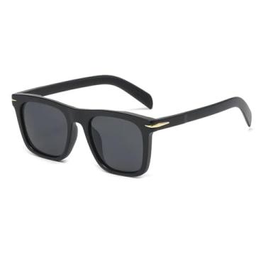 Imagem de Óculos de sol vintage masculino anti-luz azul, óculos de sol da moda, gradiente, leopardo, preto, 142 mm