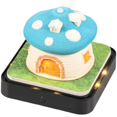 Imagem de ZJMCAJY Calendário de mesa com luzes LED, calendário 2025, bloco de notas 3D, papel criativo para bloco de notas 3D, calendário de contagem regressiva, presente para decoração de mesa (estilo C)