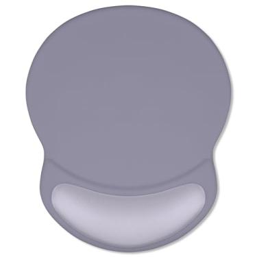 Imagem de ITNRSIIET Mouse pad ergonômico com descanso de pulso em gel confortável, base de poliuretano antiderrapante, superfície texturizada lisa, reduz a fadiga das mãos e a dor no pulso, 220 x 180 mm para