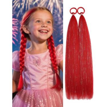 Imagem de Extensões de cabelo TASHEEMA Red Ponytail 20cm, 2 pacotes