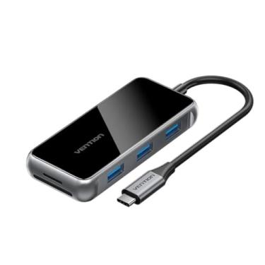 Imagem de Hub Docking 7-em-1 USB-C 4K@30Hz PD 100W USB 3.0 Adaptador Usb-c para Hdmi e Usb
