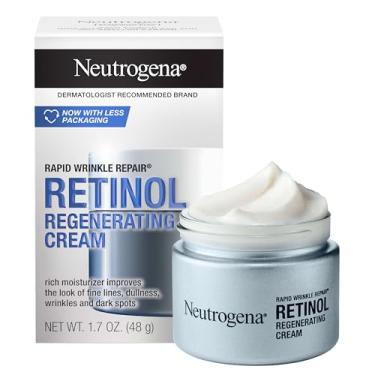 Imagem de Neutrogena Rapid Rapides Retinol Retinol Regenerando creme facial antienvelhecimento e ácido hialurônico; Hidratante de retinol anti-rugas e creme de pescoço, com ácido hialurônico e retinol, 1,7 oz