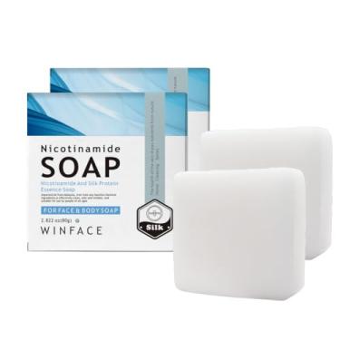 Imagem de Generic Sabonete De Niacinamida Com 2 Barras, Aroma Intenso Leite Cabra, Esfoliante Para Limpeza Facial, Líquido As Mãos, Itens Essenciais Viagem, Presente Dia, Seda - 2,82 Oz