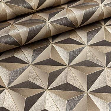 Imagem de Papel de Parede Importado Decoratto Geométrico Dourado 3D