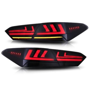 Imagem de COOLDNA Luzes traseiras de LED para Toyota Camry 2018-2023 montagem de lanterna traseira [compatível com 8ª geração Camry SE LE XSE XLE TRD] Lente fumê / lâmpada traseira do lado do motorista e do