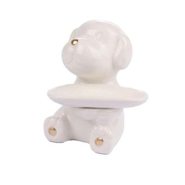 Imagem de Porta Joia de Ceramica 12cm Cachorro