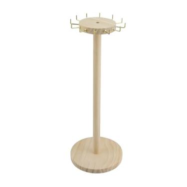 Imagem de Wealrit Suporte giratório de colar, organizador de joias, suporte para exibição de joias, brinco pendurado com 12 ganchos para pulseira, suporte de exibição de chaveiro, suporte de armazenamento de