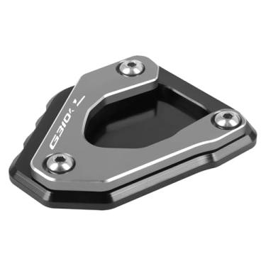 Imagem de Acessórios de motocicleta Placa de extensão de suporte CNC Suporte lateral para pé Almofada de ampliação compatível com G310GS G 310GS G 310 GS 2017-2023 (G310r Cinza 17-21)