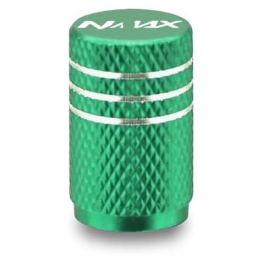 Imagem de Tampas de haste de válvula de pneu de roda de alumínio CNC Capas herméticas acessórios de motocicleta compatíveis com Y&AMAHA NMAX 155 125 NMAX155 NMAX125 NMAX150 (verde)