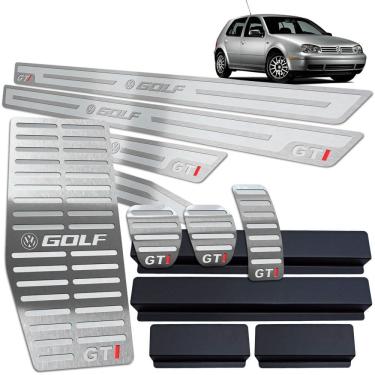 Imagem de Descanso + Soleira + Pedaleira Prata AR Golf Gti 1999 A 2013