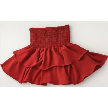 Imagem de Saia Babados Amei Curta Adulto Praia, Passeio, Festa, Danca Linda, Ver