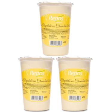 Imagem de Cera Depilatória Elástica para Depilação Repos 1,200Kg (1,200Kg, Chocolate Branco)