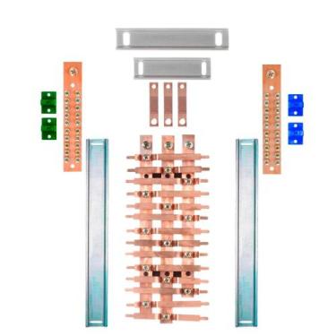 Imagem de Kit Barramento Trifásico 225A para 28 Circuitos - Zathura