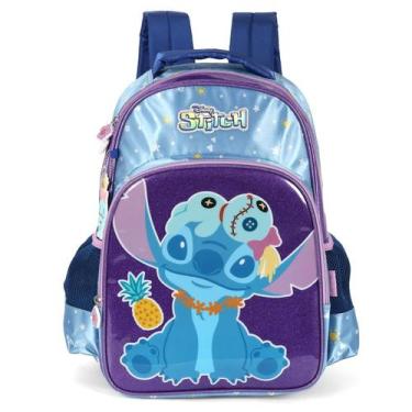 Imagem de Mochila De Costas Infantil Cetim Stitch ROXO - Luxcel