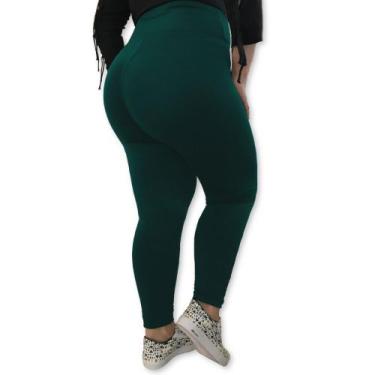 Imagem de Calça Legging Plus Size Heide Ribeiro Suplex Basic, Verde militar, G2