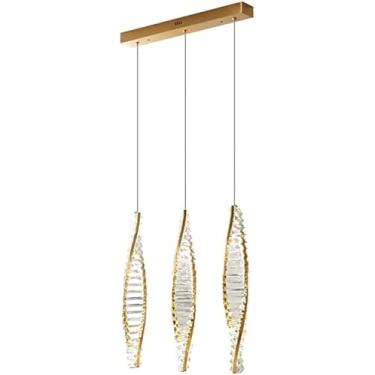 Imagem de Pequeno Mini Lustre de Cristal Luzes Pendentes Ilha Bar 3 Luzes Ouro Moderno Fazenda Pendente Iluminação Espiral Preto Mid Century Teto Luminária Pendente Para Cozinha Sala de Jantar Quarto