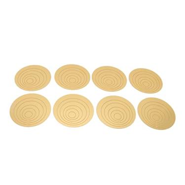 Imagem de Decalques de parede com espelho circular 3D elegantes adesivos de parede acrílicos removíveis com efeitos de reflexo para sala de estar, quarto, cozinha, escritório, academia, 2