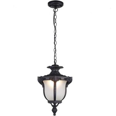 Imagem de lâmpada moderna ao ar livre à prova d'água LED vidro alumínio lustre restaurante mesa café varanda decoração lustre luz, lustre luz