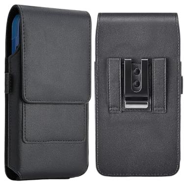 Imagem de Mopaclle Coldre vertical para celular com clipe de cinto e laço, suporte de cinto resistente compatível com iPhone 17 Pro iPhone 16, 15, 14 Pro, Galaxy S25, S24, S23 – Compatível com capa