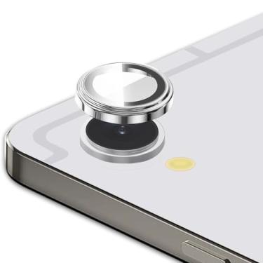 Imagem de Luchantle 2 conjuntos compatíveis com Galaxy Tab S11 5G protetor de lente de câmera, vidro temperado 9H, acessórios de decoração de anel de metal (prata)