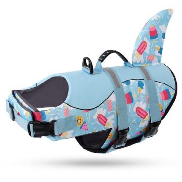 Imagem de Colete salva-vidas para cães Queenmore Shark High Booyancy para nataçã
