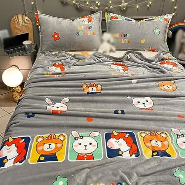 Imagem de Cobertor, único, quente, microfibra, cobertor de colo, elegante, semi-duplo, cobertor de pele, macio (cor 20, 200 * 230 cm)