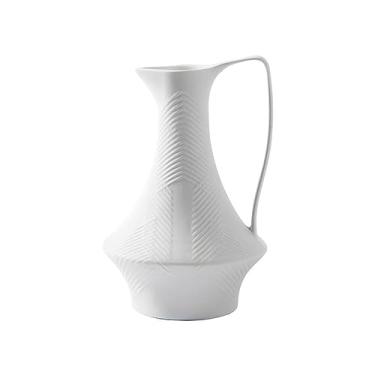 Imagem de Vaso de chão nórdico simples branco chaleira de cerâmica ornamento para casa sala de estar, mesa de chá, arranjo de flores, vaso de artesanato interno para centros de mesa