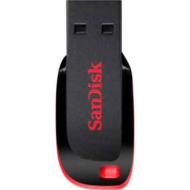 Imagem de Pendrive Sandisk Cruzer Blade Z50 SDCZ50-128G - 128GB - Preto e Vermel