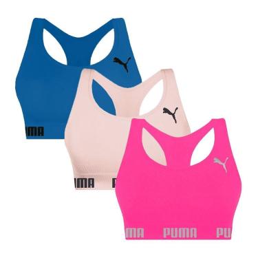 Imagem de Kit 3 Tops Puma Nadador Sem Costura Feminino